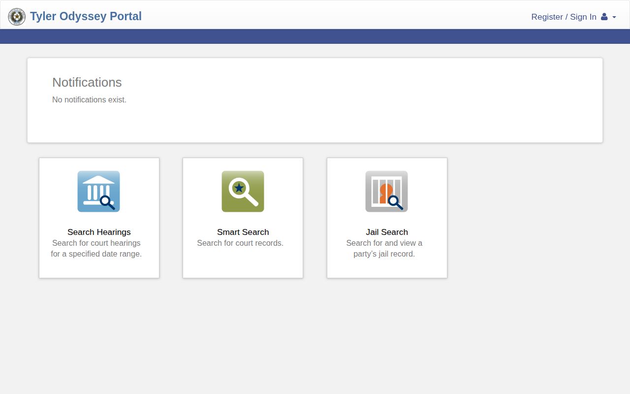 Smith County combined jail and court public portal