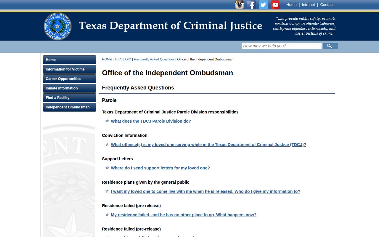 TDCJ scheduled release information for Smith County release-date verification